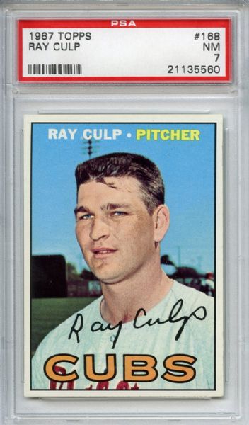1967 Topps 168 Ray Culp PSA NM 7
