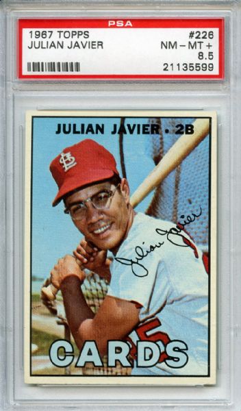 1967 Topps 226 Julian Javier PSA NM-MT+ 8.5