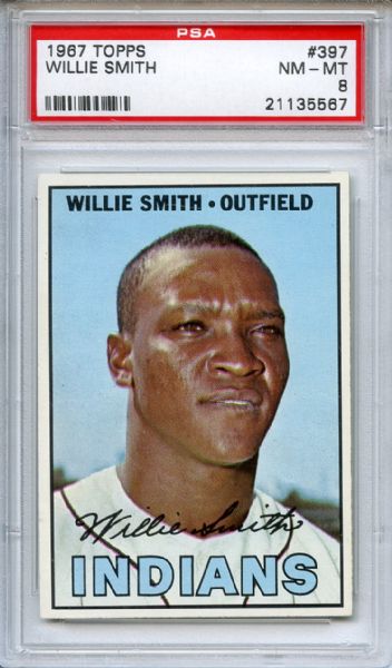 1967 Topps 397 Willie Smith PSA NM-MT 8