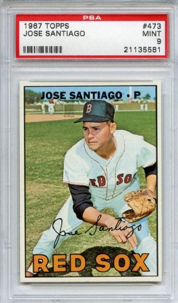 1967 Topps 473 Jose Santiago PSA MINT 9