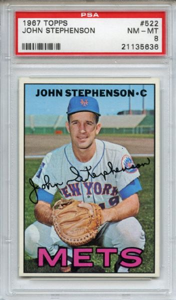 1967 Topps 522 John Stephenson PSA NM-MT 8
