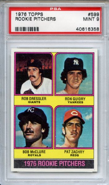 1976 Topps 599 Ron Guidry Rookie PSA MINT 9