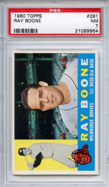 1960 Topps 281 Ray Boone PSA NM 7