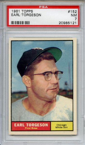 1961 Topps 152 Earl Torgeson PSA NM 7