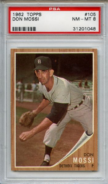 1962 Topps 105 Don Mossi PSA NM-MT 8