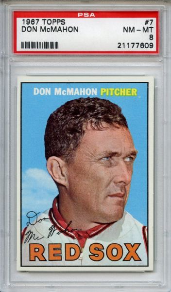 1967 Topps 7 Don McMahon PSA NM-MT 8