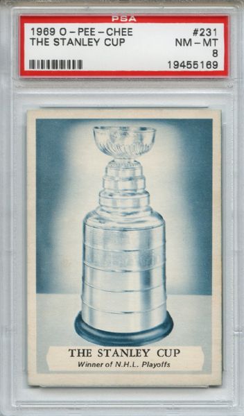 1969 O-Pee-Chee 231 The Stanley Cup PSA NM-MT 8