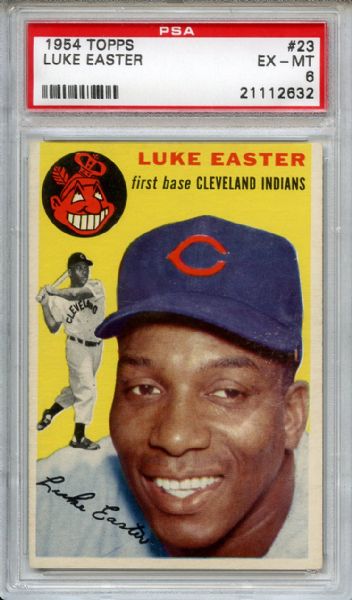 1954 Topps 23 Luke Easter PSA EX-MT 6