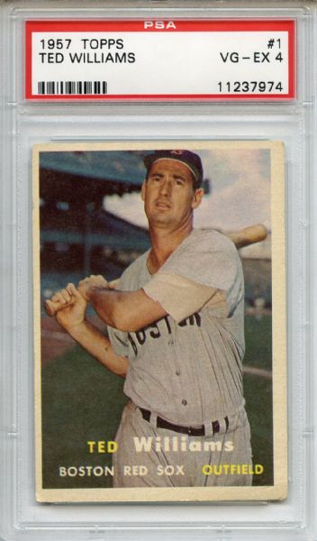 1957 Topps 1 Ted Williams PSA VG-EX 4