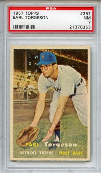 1957 Topps 357 Earl Torgeson PSA NM 7