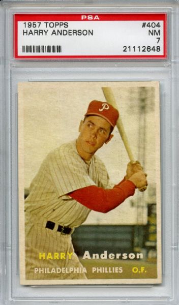 1957 Topps 404 Harry Anderson PSA NM 7