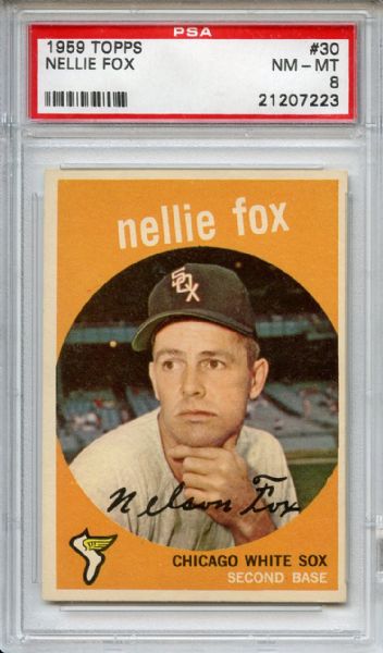 1959 Topps 30 Nellie Fox PSA NM-MT 8