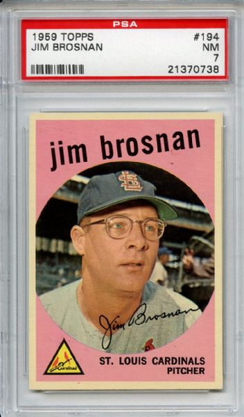 1959 Topps 194 Jim Brosnan PSA NM 7