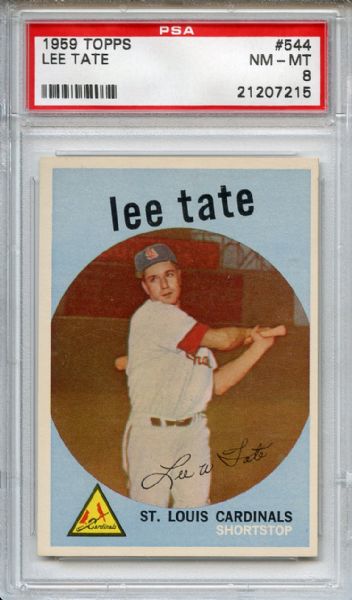 1959 Topps 552 Lee Tate PSA NM-MT 8