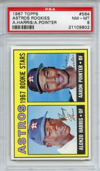 1967 Topps 564 Houston Astros Rookies PSA NM-MT 8