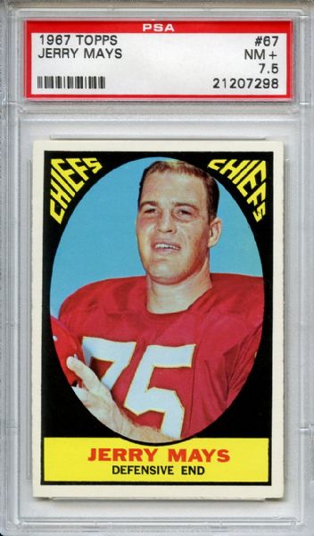 1967 Topps 67 Jerry Mays PSA NM+ 7.5