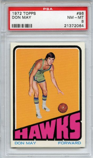 1972 Topps 96 Don May PSA NM-MT 8