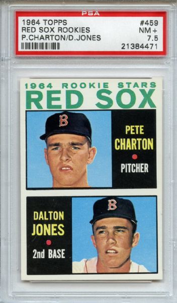 1964 Topps 459 Boston Red Sox Rookies PSA NM+ 7.5