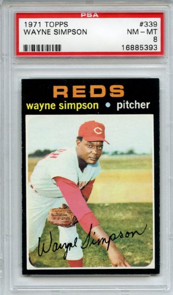 1971 Topps 339 Wayne Simpson PSA NM-MT 8