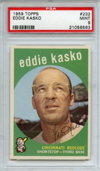 1959 Topps 232 Eddie Kasko PSA MINT 9