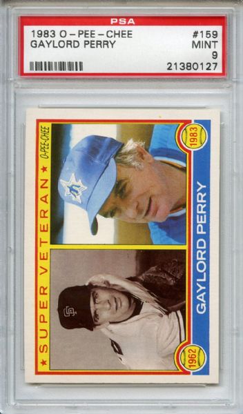 1983 O-Pee-Chee 159 Gaylord Perry PSA MINT 9