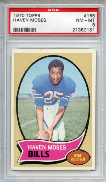 1970 Topps 165 Haven Moses PSA NM-MT 8