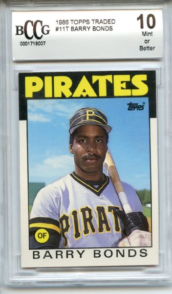 1986 Topps Traded 11T Barry Bonds BCCG 10
