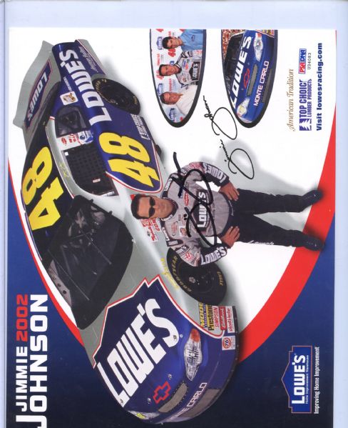 Jimmie Johnson Signed 8 x 10 Photograph PSA/DNA