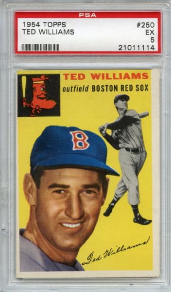 1954 Topps 250 Ted Williams PSA EX 5