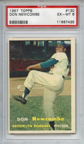 1957 Topps 130 Don Newcombe PSA EX-MT 6