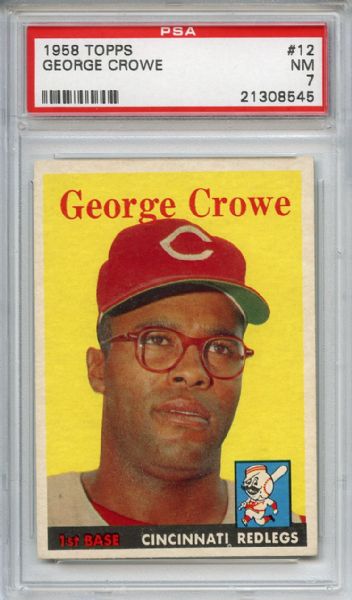 1958 Topps 12 George Crowe PSA NM 7