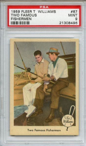 1959 Fleer Ted Williams 67 Two Famous Fisherman Sammy Snead PSA MINT 9
