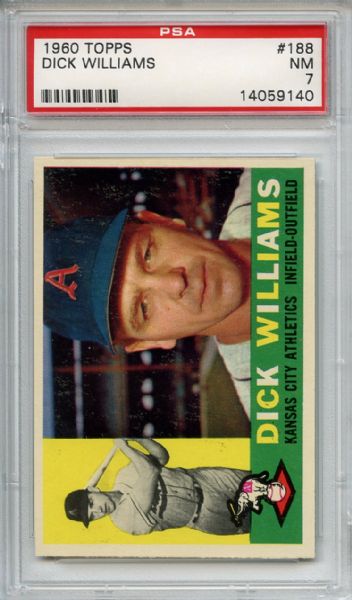 1960 Topps 188 Dick Williams PSA NM 7