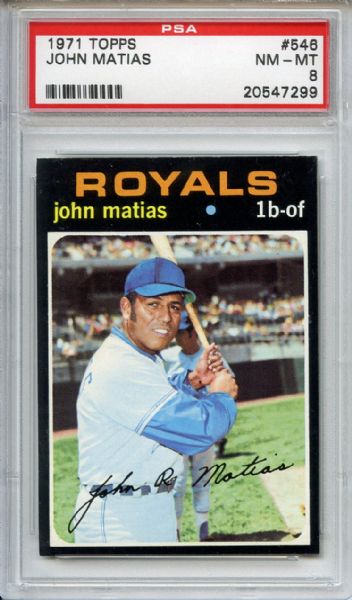 1971 Topps 546 John Matias PSA NM-MT 8