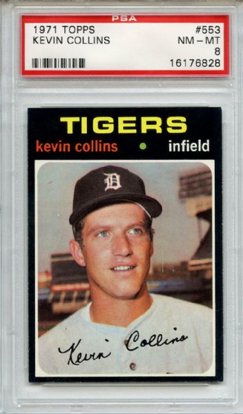 1971 Topps 553 Kevin Collins PSA NM-MT 8