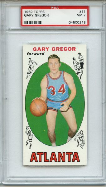 1969 Topps 11 Gary Gregor PSA NM 7