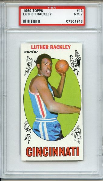 1969 Topps 13 Luther Rackley PSA NM 7