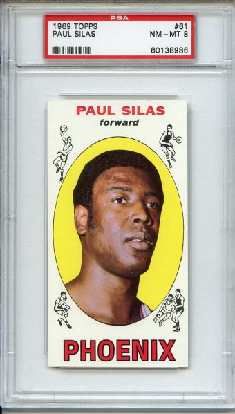 1969 Topps 61 Paul Silas PSA NM-MT 8