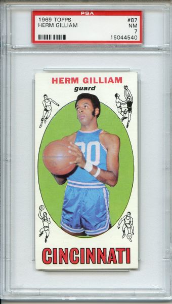 1969 Topps 87 Herm Gilliam PSA NM 7