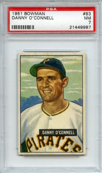1951 Bowman 93 Danny O'Connell PSA NM 7