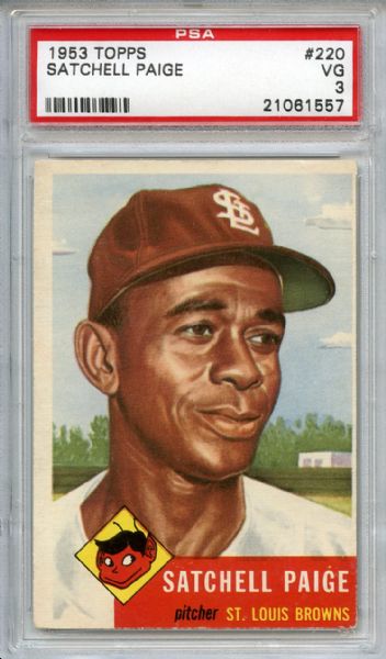 1953 Topps 220 Satchell Paige PSA VG 3