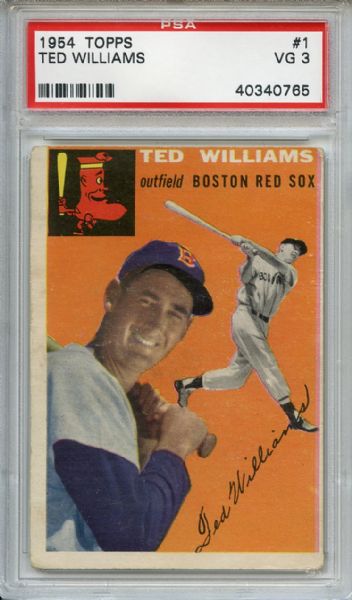 1954 Topps 1 Ted Williams PSA VG 3