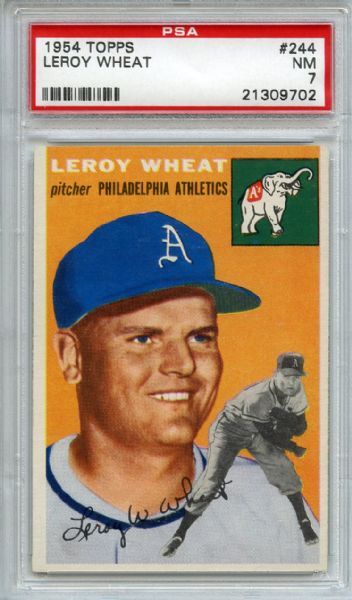 1954 Topps 244 Leroy Wheat PSA NM 7