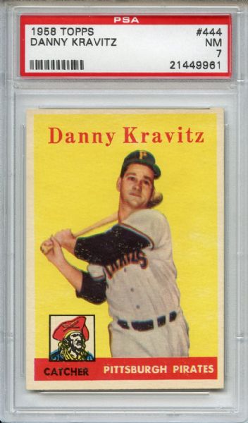 1958 Topps 444 Danny Kravitz PSA NM 7