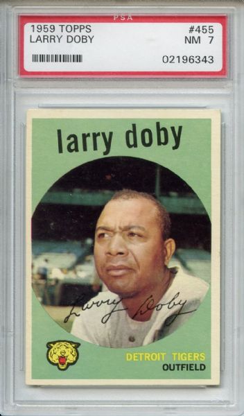 1959 Topps 455 Larry Doby PSA NM 7