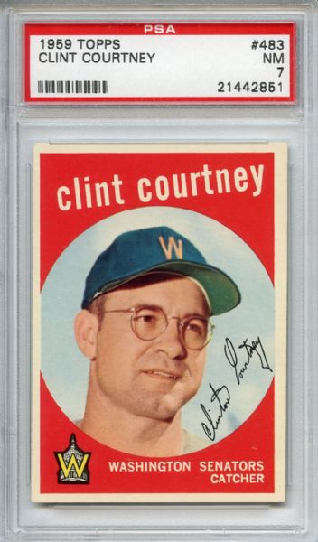 1959 Topps 483 Clint Courtney PSA NM 7