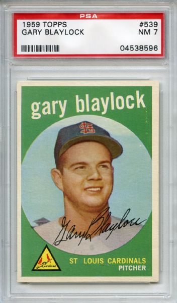 1959 Topps 539 Gary Blaylock PSA NM 7