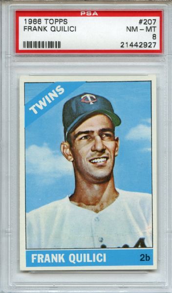 1966 Topps 207 Frank Quilici PSA NM-MT 8