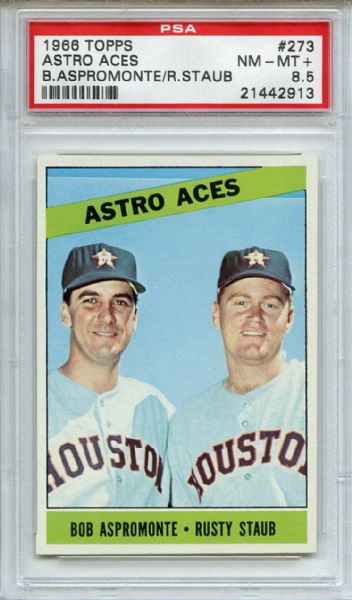 1966 Topps 273 Astro Aces PSA NM-MT+ 8.5