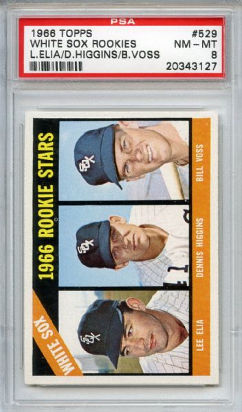 1966 Topps 529 Chicago White Sox Rookies PSA NM-MT 8
